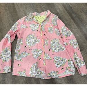 Nick and Nora‎ Vintage BEE Mine Peach Pajama set Size Large vTG  Pink Y2K